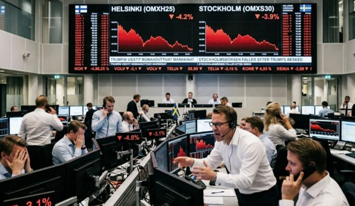 Helsinki ja Stockholmi börs Trumps uttalanden fick börserna att falla: Helsingfors- och Stockholmsbörsen under hårt tryck