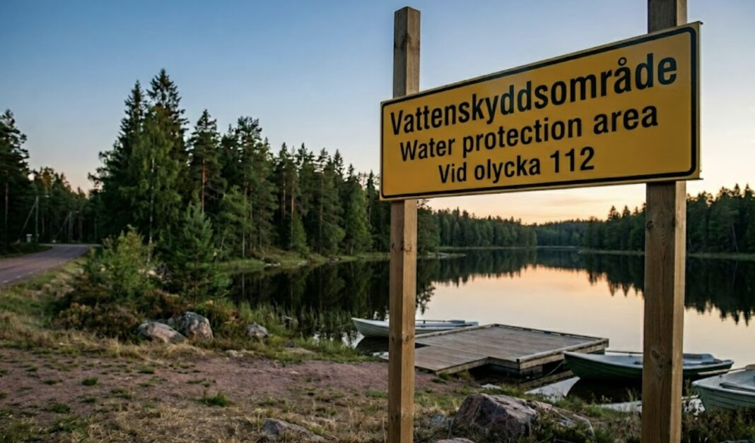 Vee kaitse Ahvenamaal Skyddet av Ålands dricksvatten stärks: nya skyltar har installerats